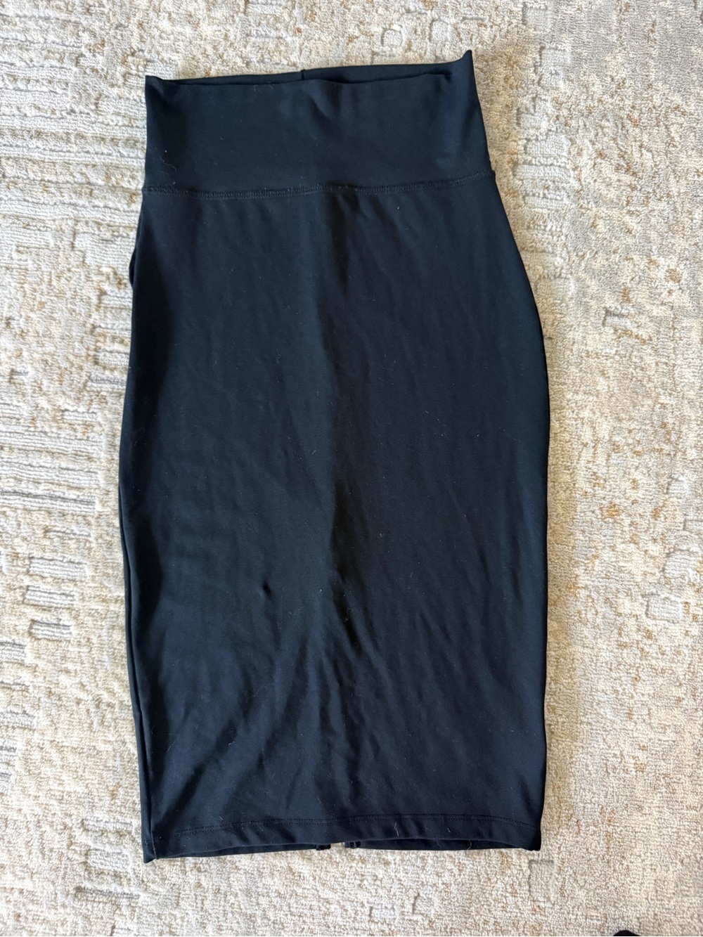 bebe Black High-Rise Pencil Skirt